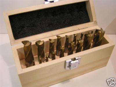 20 piece 2 & 4 Flute End Mill Set TiN Coated - Metric