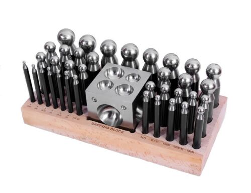 Amadeal Dapping Punch & Block Set - 36pc 