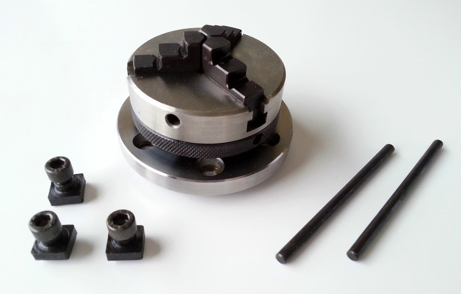 65mm 3 Jaw Self Centering Chuck With Backplate & T-Nuts 